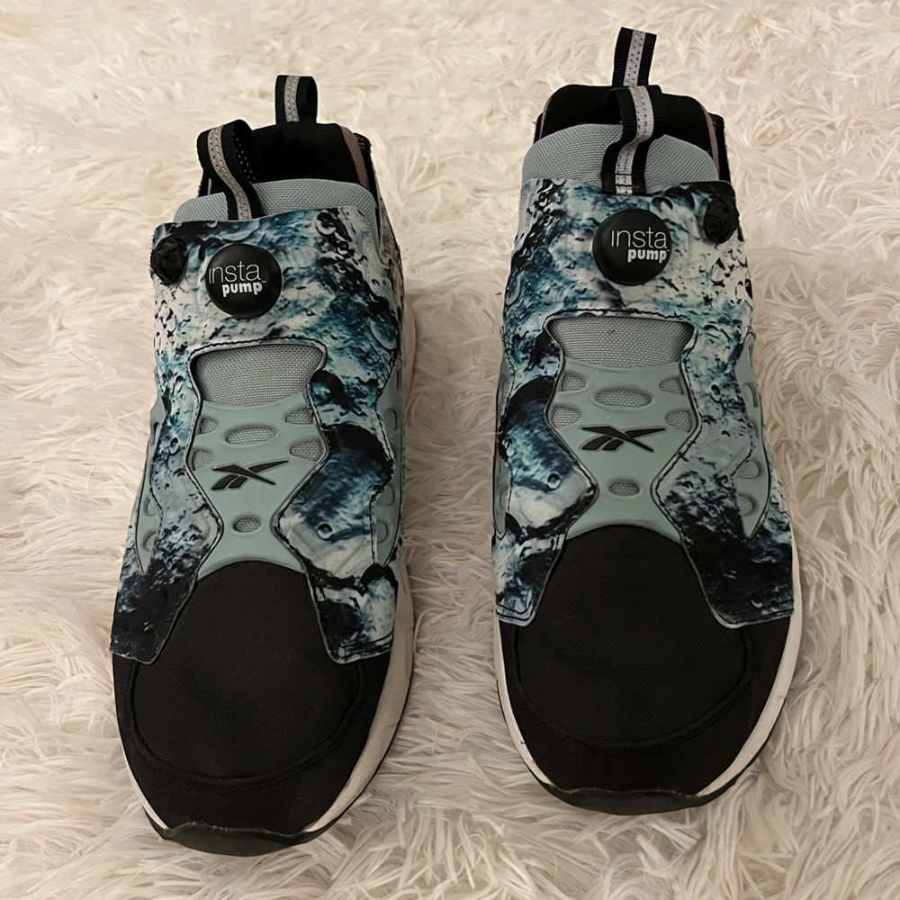 Reebok Insta Pump Blue and Black Sneakers